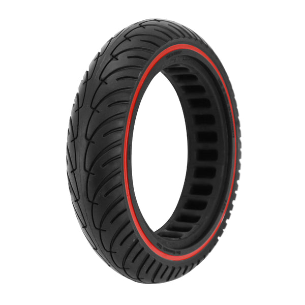 Pneu Trottinette Plein 8.5 X 2.00 Noir Liseret Rouge - Largeur Intérieur 37 mm