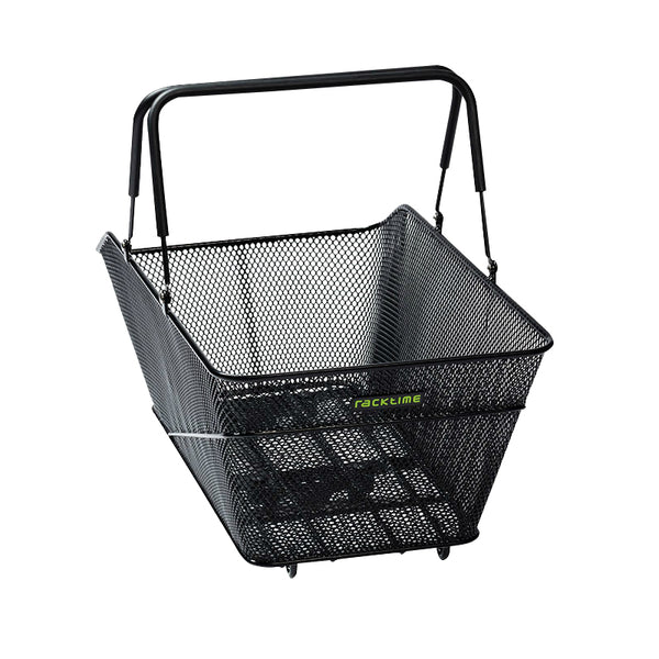 Panier Arrière Fil Acier Racktime Bask It Trunk Large 28L Noir Avec Anse Sur Porte Bagage (51X31X25,5 cm) - Compatible S
