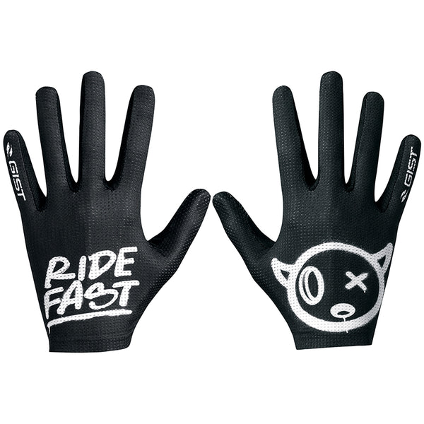 Gants Vélo VTT Long Gist Faster Ride Fast Noir M (Paire Sur Carte) Sans Velcro Compatible Ecran Tactile