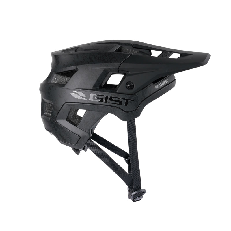 Casque Vélo Adulte Gist VTT Scrub Noir In-Mold Taille 56-62 Réglage Molette Fermeture Boucle Magnetique