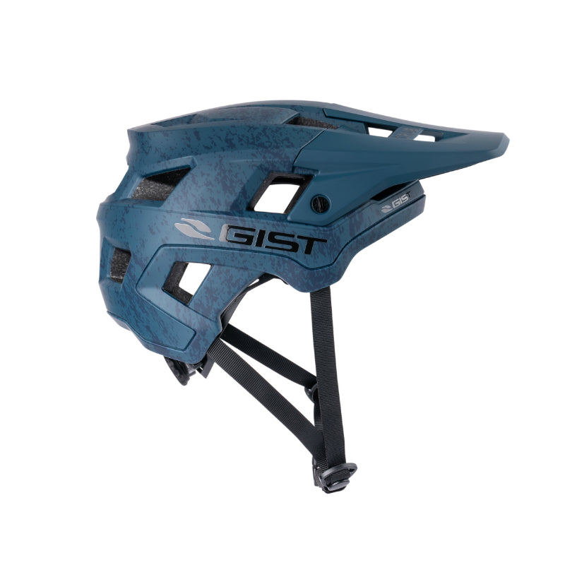 Casque Vélo Adulte Gist VTT Scrub Bleu In-Mold Taille 56-62 Réglage Molette Fermeture Boucle Magnetique
