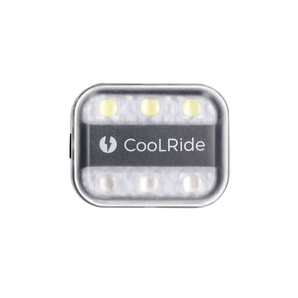 Éclairage Vélo Coolride Usb Arrière Clip Sur Tige De Selle Et Adaptateur Pour Fixation Sac A Dos 6 LED