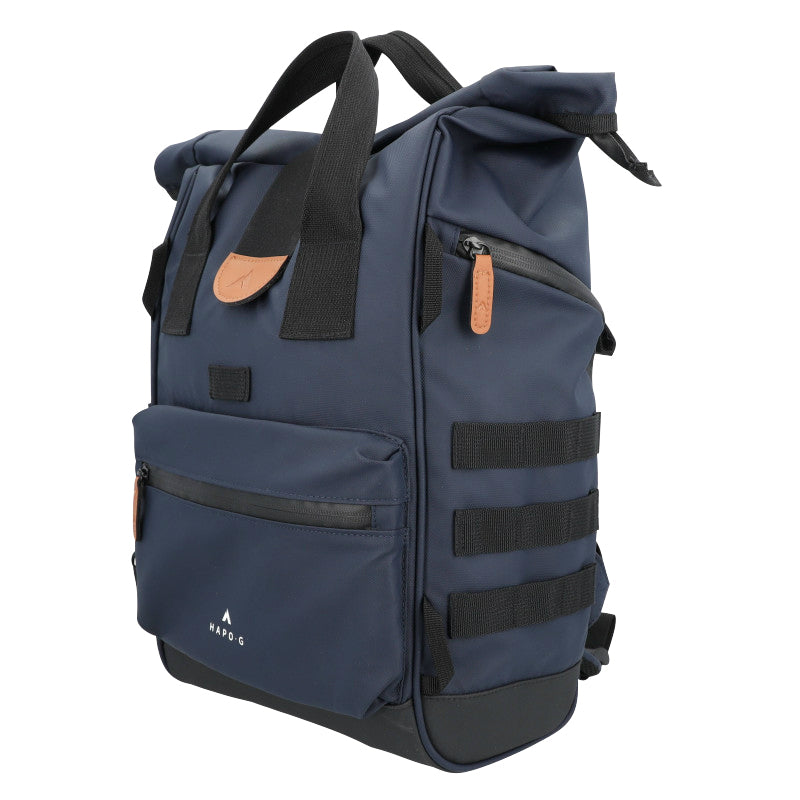 Sacoche Arrière Vélo Hapo.G Roll-Top Bleu Medium Convertible Sac A Dos (53X26X16 cm) (Vendu A L'Unite) - Fixation Croche