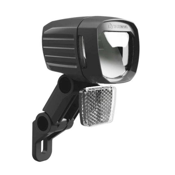 Éclairage Vélo VAE - E-Bike Herrmans Mr10+ Option Plein Phare 240 - 450 Lumen Noir Avant Sur Fourche (Livre Avec Patte) 