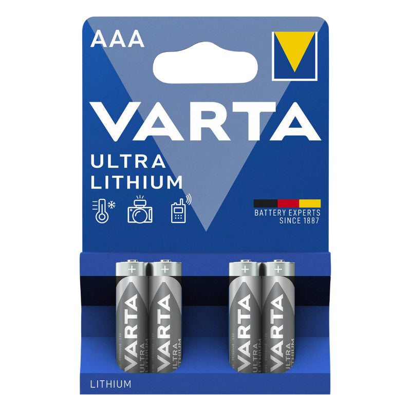 Pile Lr03 1.5V Varta Ultra Lithium Lr03 - Aaa (Vendu Par 4)