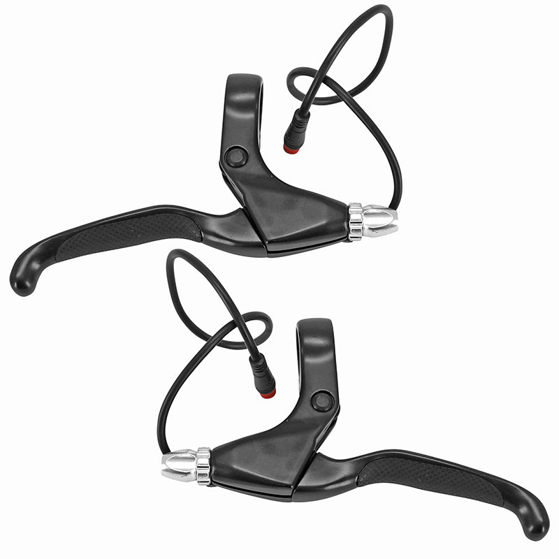 Levier De Frein VAE - E-Bike Alu Noir-Argent (Longueur Câble 300 mm) (Paire) -P2R-
