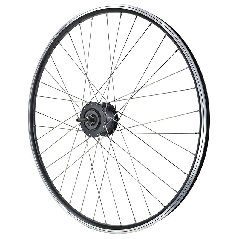 Roue VTC Patin 700 X 35 - 28" Er10 Arrière Noir Double Paroi Moyeu Nexus 7V 36 Rayons INOX (Sg-C30001-7R)