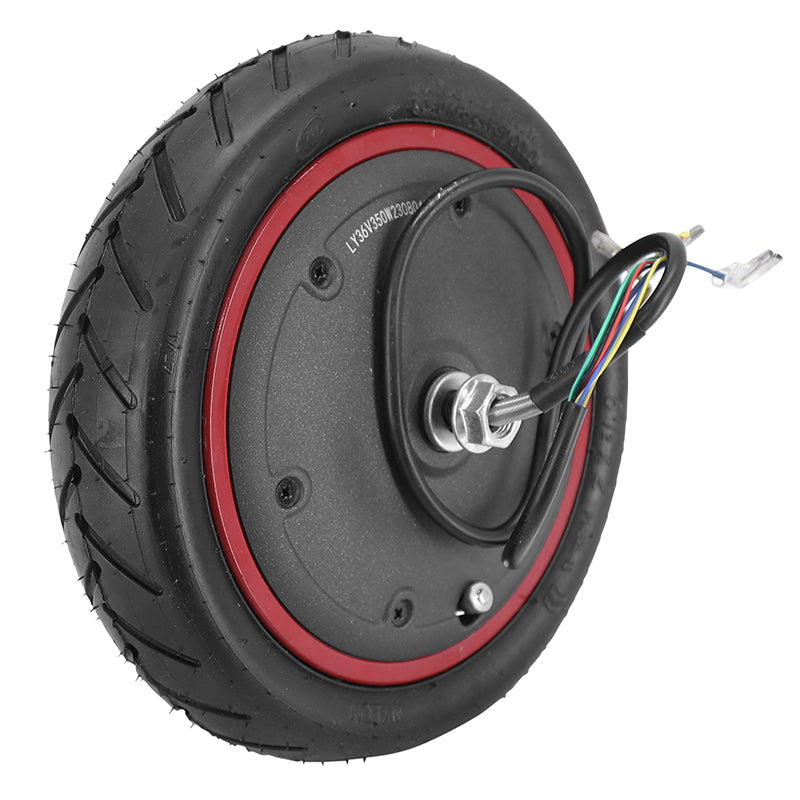 Moteur Trottinette Xiaomi Pro, Pro 2 36V 350W Noir Liseret Rouge (Complet Avec Roue Et Pneu 8.5 X2) -P2R-
