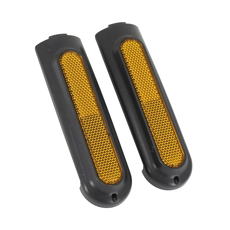 Cache Vis De Roue Arrière Pour Trottinette Xiaomi Mi 4 Pro Noir (Catadioptre Orange) (Vendu Par 2) -P2R-