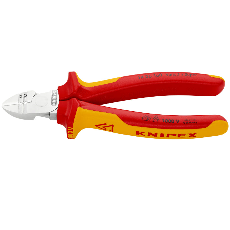 Pince A Denuder Coupante Pro Knipex Compact 160 mm Chrome Poignée Isolee Certifiees Vde (13 96 200) -Made In Germany -