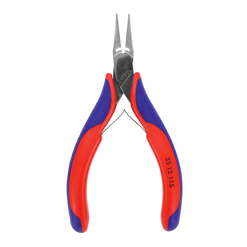Pince A Bec Plat Pro Knipex 115 mm Chrome Avec Poignée Ergonomique (Ideal Pour Les Travaux De Precision) (35 12 115) -Ma