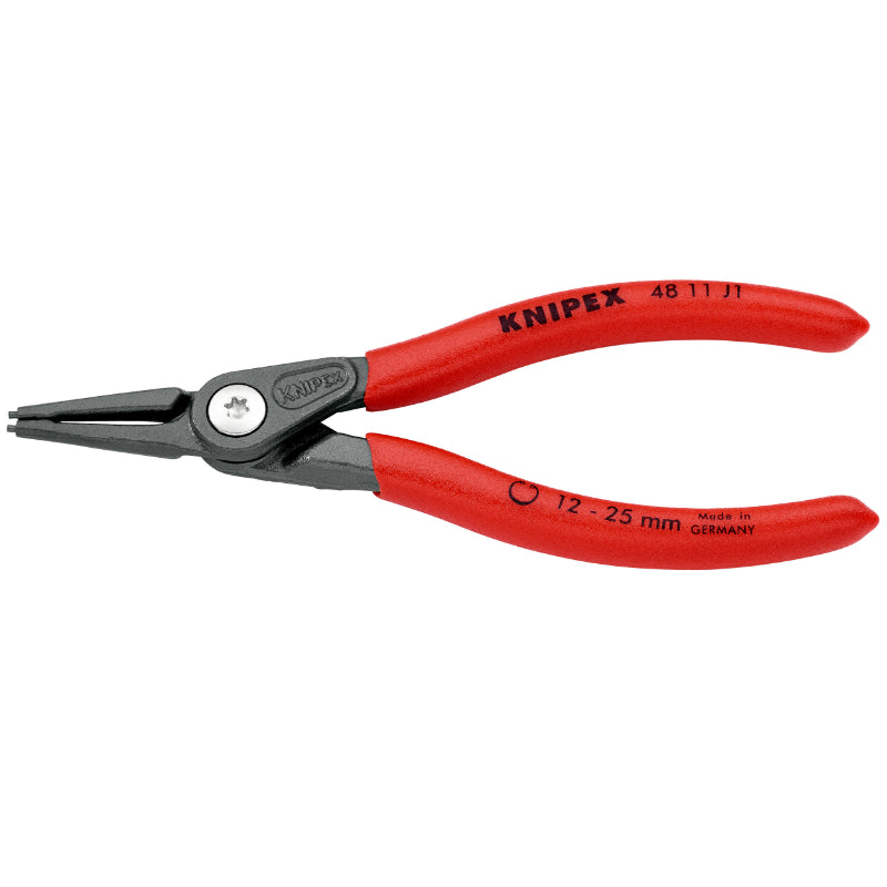 Pince A Circlips Intérieur Pro Knipex 140 mm Diam Circlips 12 A 25 mm Gris Antirouille Pointe 1,3 mm (Droite) (48 11 J1)