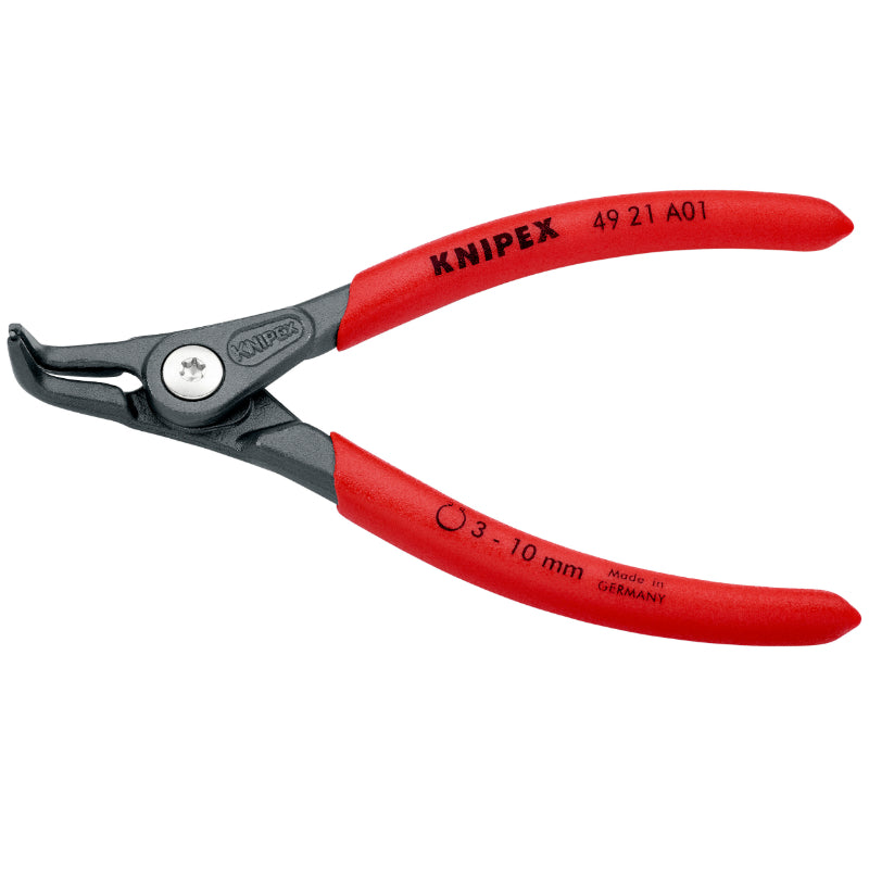 Pince A Circlips Extérieur Pro Knipex 140 mm Diam Circlips 3 A 10 mm Gris Antirouille Pointe 0,9 mm (Coudée) (49 21 A01)
