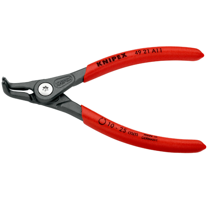 Pince A Circlips Extérieur Pro Knipex 140 mm Diam Circlips 10 A 25 mm Gris Antirouille Pointe 0,9 mm (Coudée) (49 21 A01