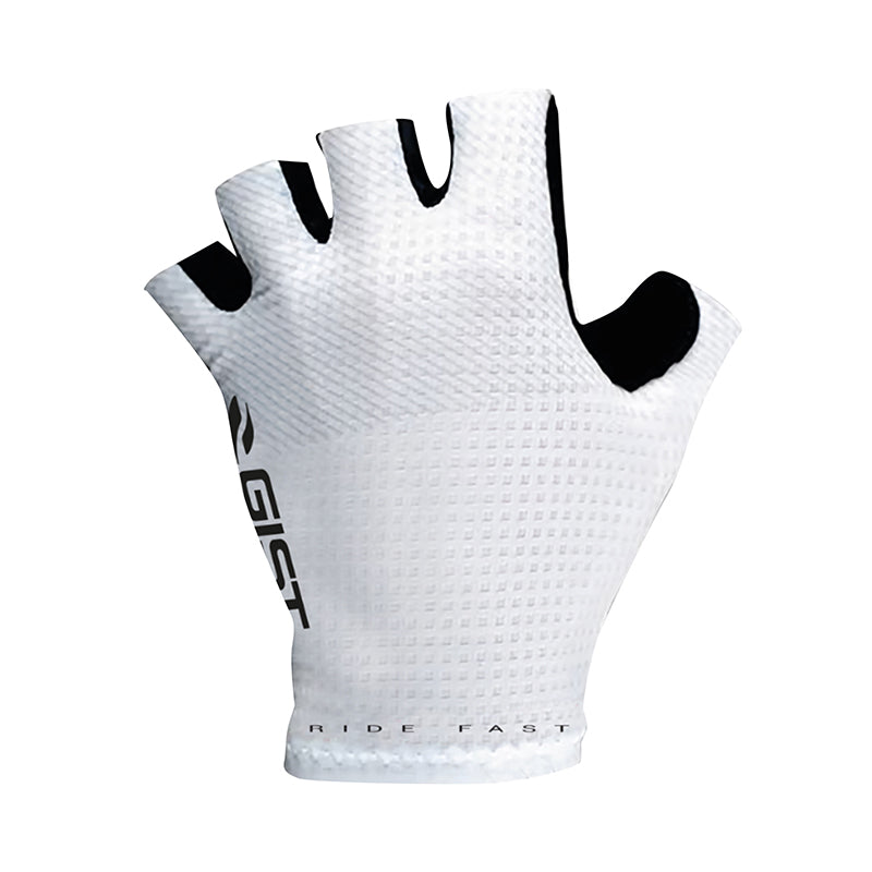 Gants Vélo Court Gist Race Été Blanc L (Paire Sur Carte) Sans Velcro
