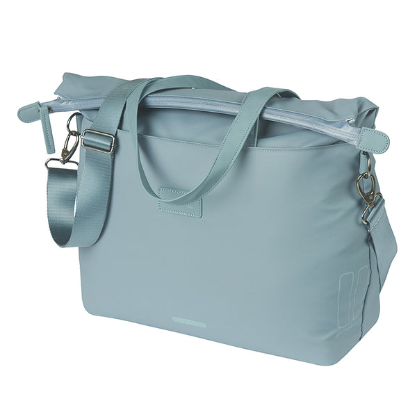 Sacoche Arrière Vélo Laterale Sac Ordinateur Portable Basil Manhattan Waterproof Bleu Droit-Gauche 12L Fixation Hook On 