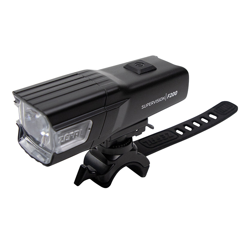 Éclairage Vélo Usb Avant Sur Cintre Zefal Supervision F200 Lumen Noir