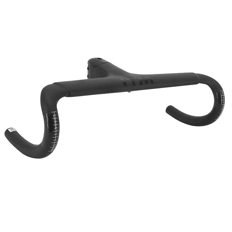Cintre Combo Route Itm Ch1R Carbone Mat L 42 Extérieur (Axe-Axe 40 cm) Avec Potence Intégrée L 110 mm Pour Passage Câble