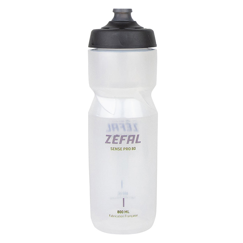 Bidon Zefal Sense Pro 80 Translucide (Gris-Vert) 800Ml (Bouchon Sécurité Anti-Goutte)