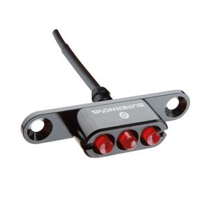 E3 Tail Light 2, feu arrière, montage sur porte-bagage, 12 V, noir