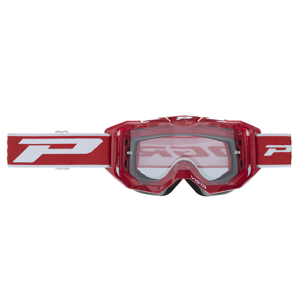 Masque-Lunettes Cross Progrip 3303 Tr Vista Rouge Ecran Transparent Anti-Rayures-Anti U.V.-Anti-Buee (Homologué Ce-En-NÂ