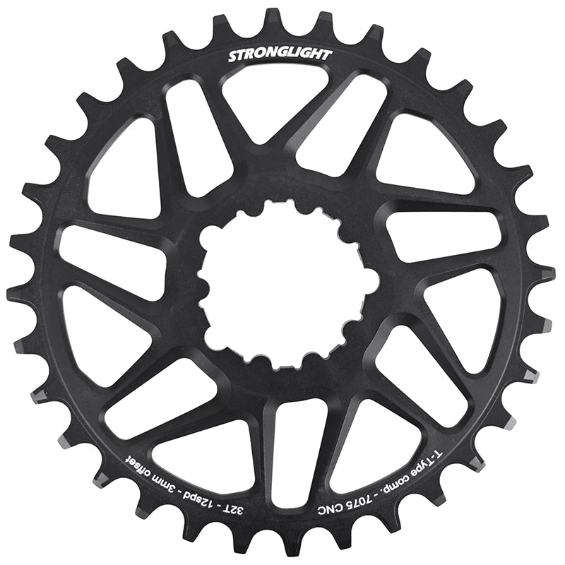 Plateau VTT Direct Mount Pour Sram Sx-Nx-Gx Stronglight Mono Alu Noir 32 dents - Deport 3 mm 12V.