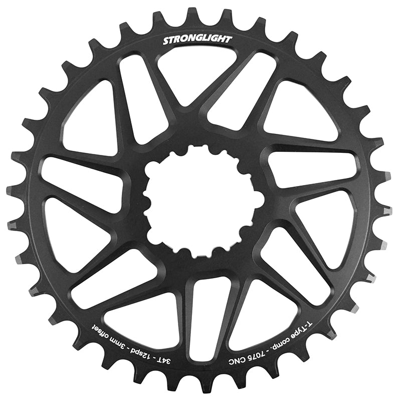 Plateau VTT Direct Mount Pour Sram Sx-Nx-Gx Stronglight Mono Alu Noir 34 dents - Deport 3 mm 12V.