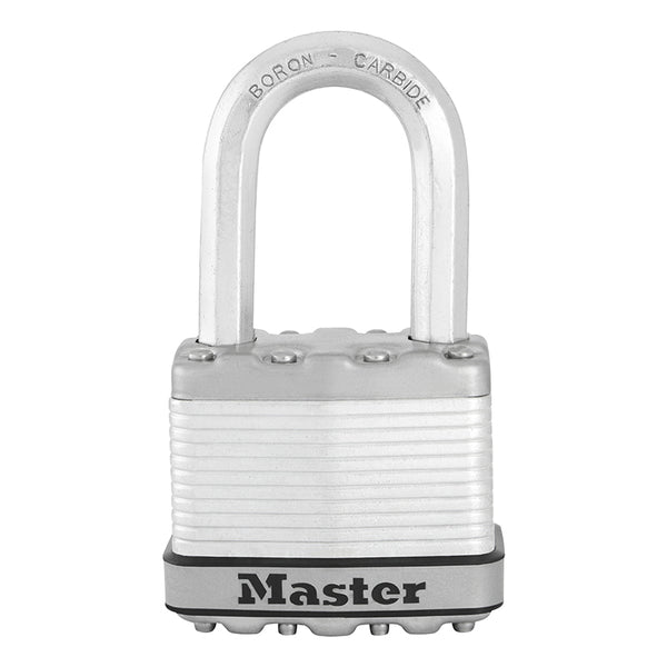 Cadenas A Clé Masterlock Excell Acier Traite Anti-Intemperies Anse Octogonale Tough-Cut Largeur 50 mm, Anse Haute 38 mm,