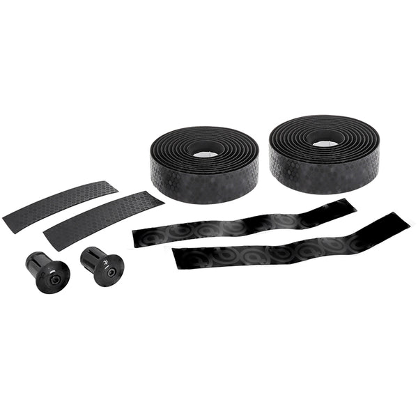 Ruban De Guidon - Cintre Btp Performance Pro Noir Motifs Alveoles Colores Avec Bouchons (Confortable Épaisseur 3 mm)