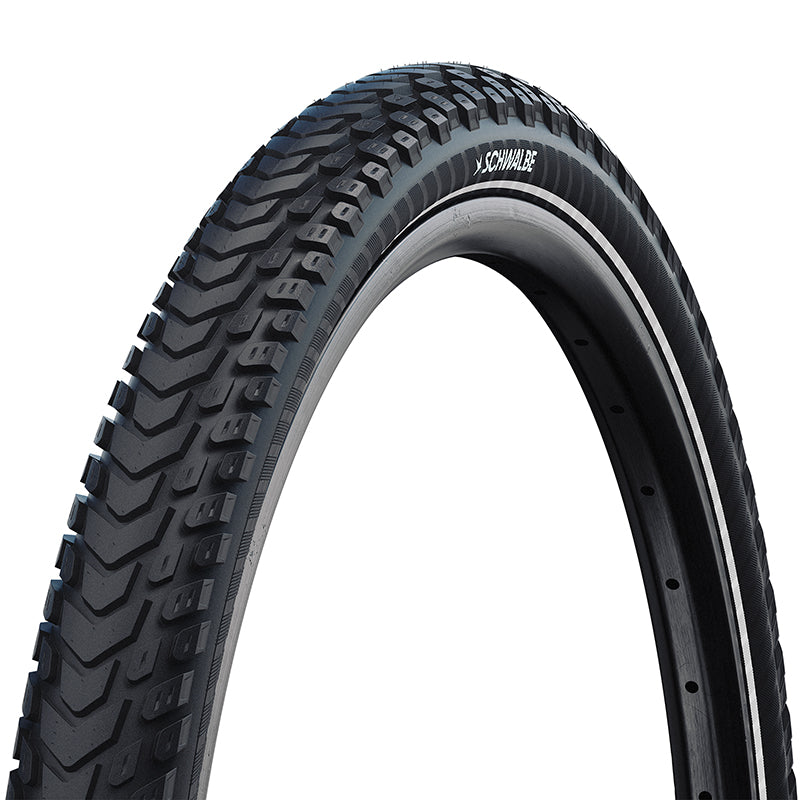 Pneu VTC - VAE Urbain 28-29 X 1.75 Schwalbe Marathon Mondial Noir Tr (47-622) Renfort 5 mm Flanc Reflex Homologué VAE E5