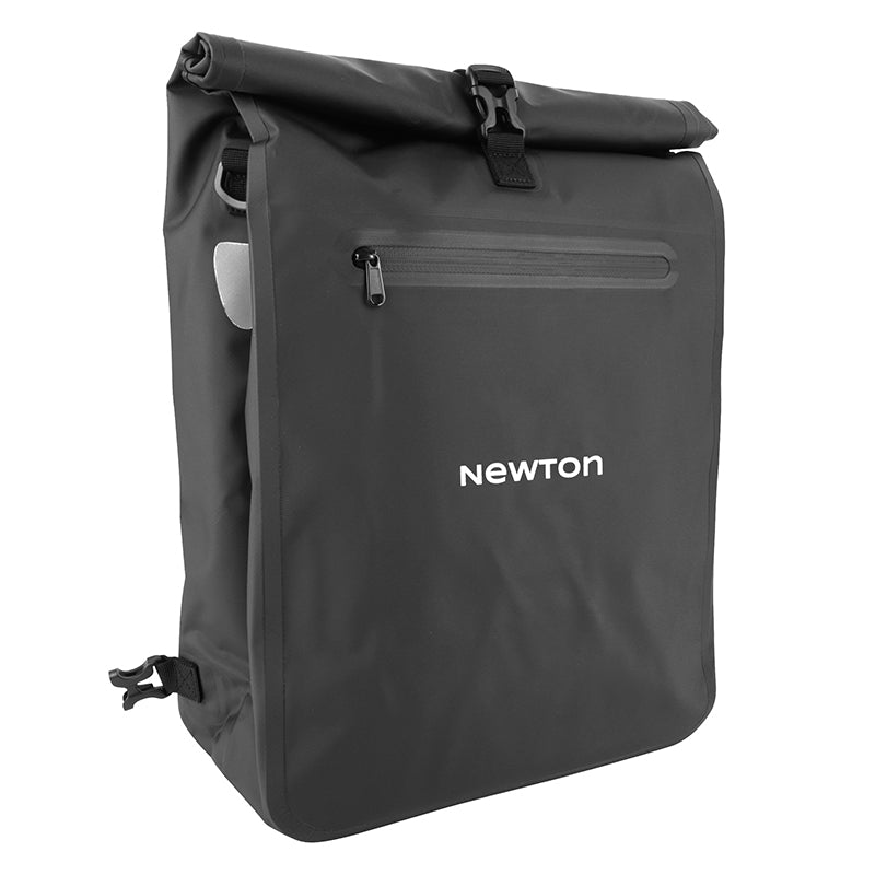 Sacoche Arrière Vélo Laterale Sac A Dos Newton Noir Droit-Gauche 18L Fixation Quick Lock Et Velcro Pour Porte Bagage Ave