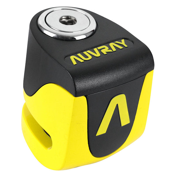 Antivol Bloque Disque Auvray B-Lock-06 Mini Avec Alarme Sonore Diam 5,5 mm Jaune Ideal Vespa-Piaggio Mp3-VAE (3 Clés) (S