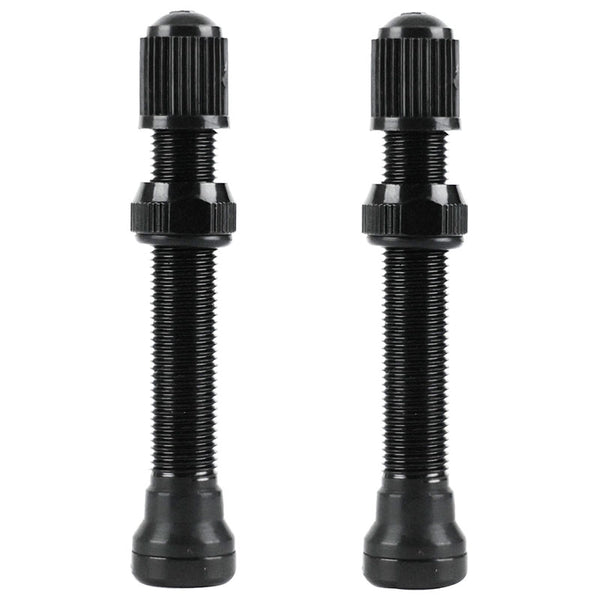 Valve De Pneu Tubeless Schrader Velox Alu Noir 60 mm Obus Demontable (Vendu A La Paire Sur Carte) Compatible Bosch