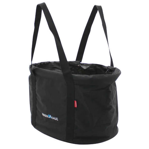 Panier Avant Toile Klickfix Shopper 24L Noir Avec Anse Fixation Sur Cintre (38X25X29 cm) (Livre Sans Fixation)
