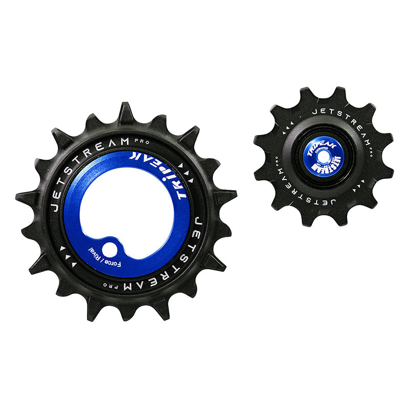 Galet Dérailleur Aopw Tripeak 12-18 Dents Céramique 12X2V. Sram Axs Force-Rival D1-D2 Bleu Fonce -2023 (Jeu De 2) (Garan