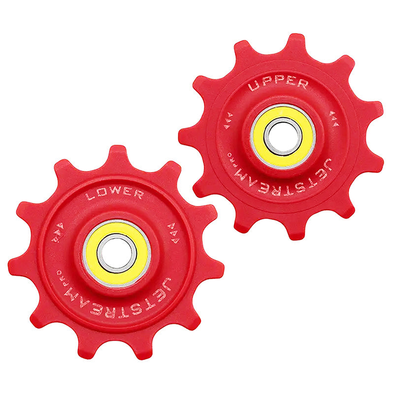 Galet Dérailleur Route Tripeak 11-11 Dents Céramique 12V. Shimano Dura-Ace R9200 - Ultegra R8100 - 105 R7100 Rouge (Blis