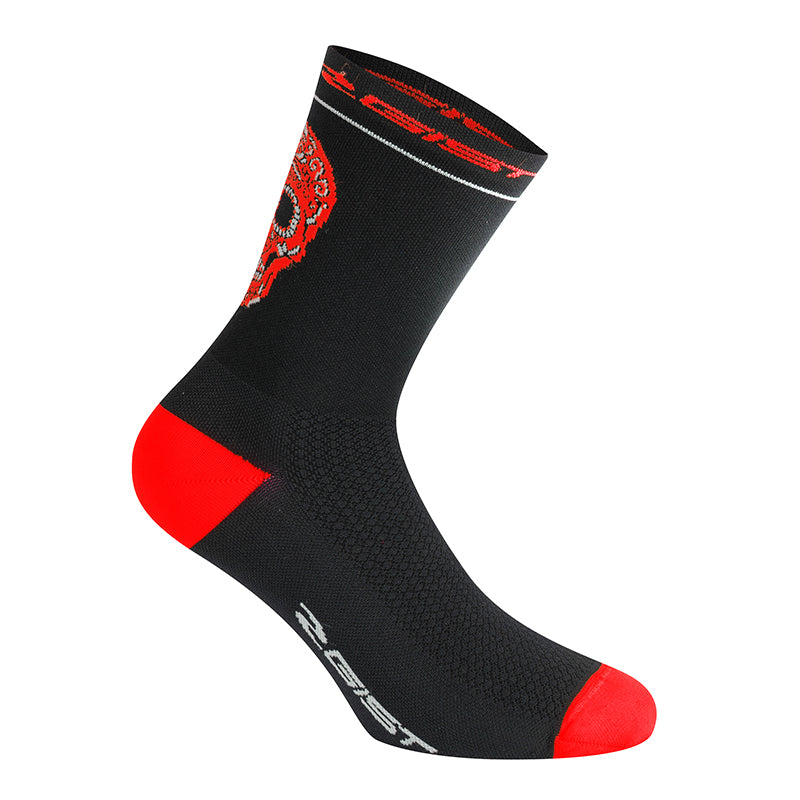 Chaussettes - Socquettes Été Gist Crane-Skull Noir-Rouge 33-36 - Hauteur 18 cm (Paire)