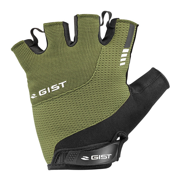 Gants Vélo Court Gist Kontrol Été Vert Militaire S (Paire Sur Carte) Avec Velcro