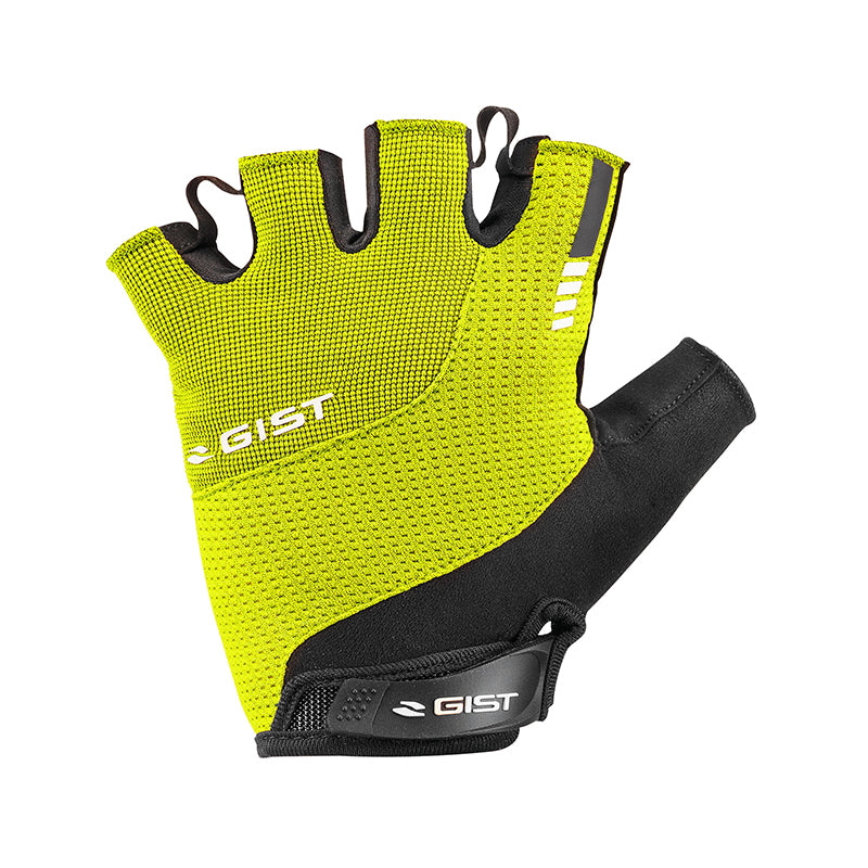 Gants Vélo Court Gist Kontrol Été Jaune Fluo XL (Paire Sur Carte) Avec Velcro