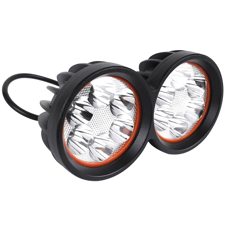 Éclairage-Phare A LED Pour Trottinette Double Foyer Orientable A Câble 12-72V (Avec Fixation)