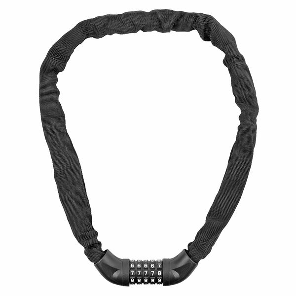 Antivol Vélo - Trottinette Chaîne A Code Acier Longueur 85 cm Noir - Niveau Sécurité 8