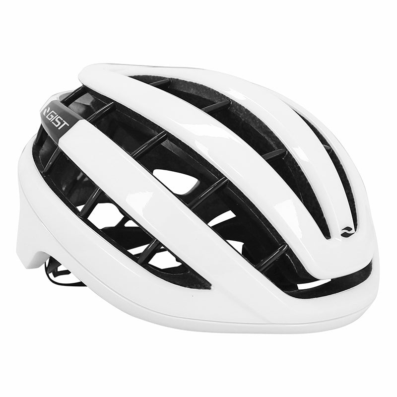Casque Vélo Adulte Gist Route Rapido Blanc Brillant Taille 52-58 Réglage Molette 255 G (Compatible VTT - Gravel)