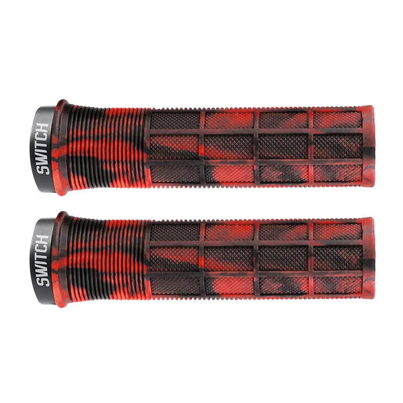 Poignée City-VTT Switch Supergrip Lock-On Rouge Fume (Paire)