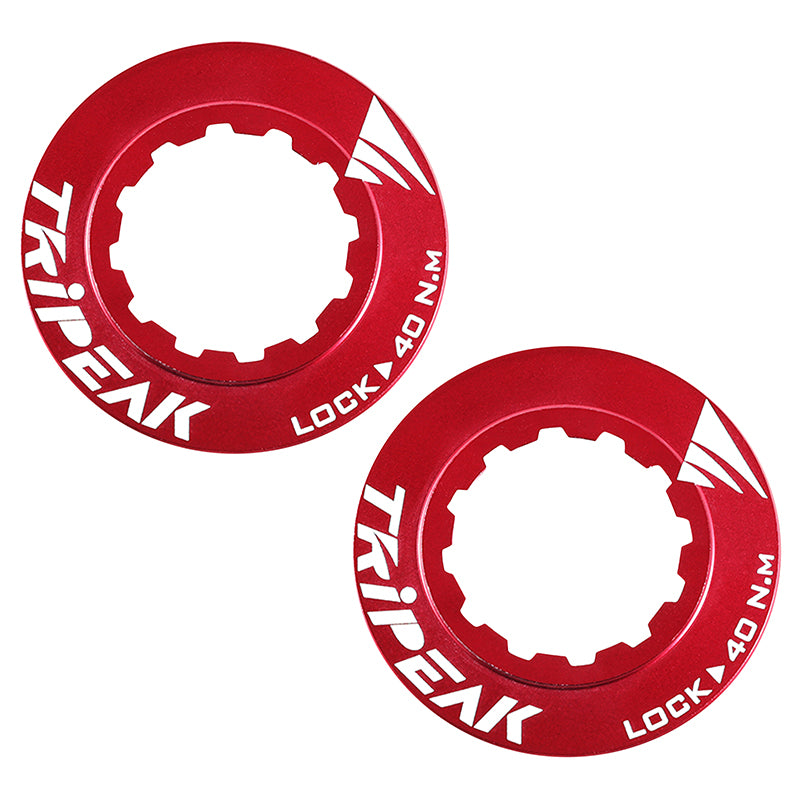 Écrou Disque De Frein Centerlock Tripeak Aluminium Ultra Léger 7G Rouge - Serrage Interne (Vendu A La Paire)