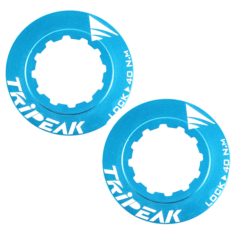 Écrou Disque De Frein Centerlock Tripeak Aluminium Ultra Léger 7G Bleu Clair - Serrage Interne (Vendu A La Paire)