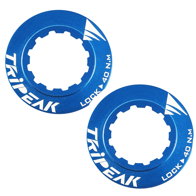 Écrou Disque De Frein Centerlock Tripeak Aluminium Ultra Léger 7G Bleu Fonce - Serrage Interne (Vendu A La Paire)