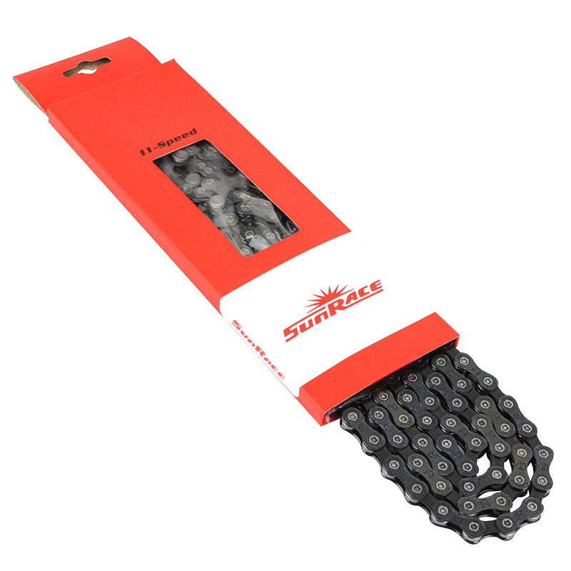Chaîne Vélo 11V. Route-VTT Sunrace Cnu11A Noir 126 Maillons (U-Series Compatible Cues)