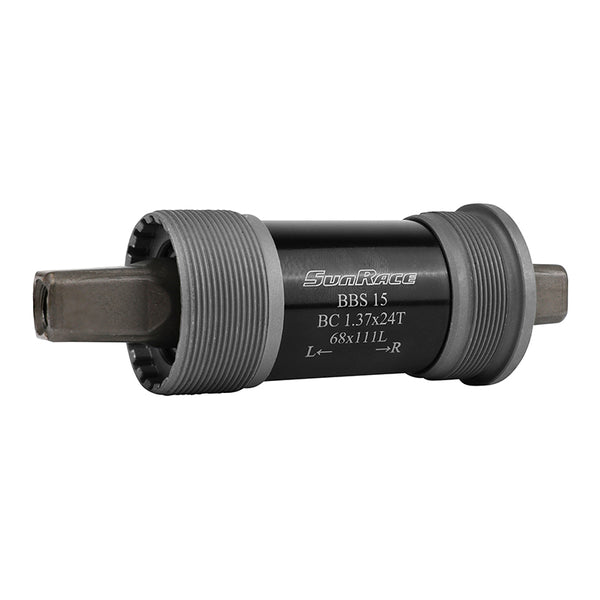 Boîtier Pédalier Sunrace Carré Bbs 111 mm (Boite De 68) Cuvettes Acier Filetage Anglais - Bsc - 1,37X24