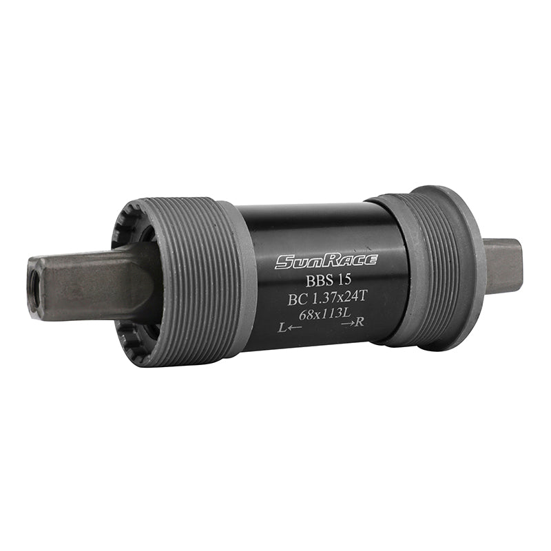 Boîtier Pédalier Sunrace Carré Bbs 113 mm (Boite De 68) Cuvettes Acier Filetage Anglais - Bsc - 1,37X24