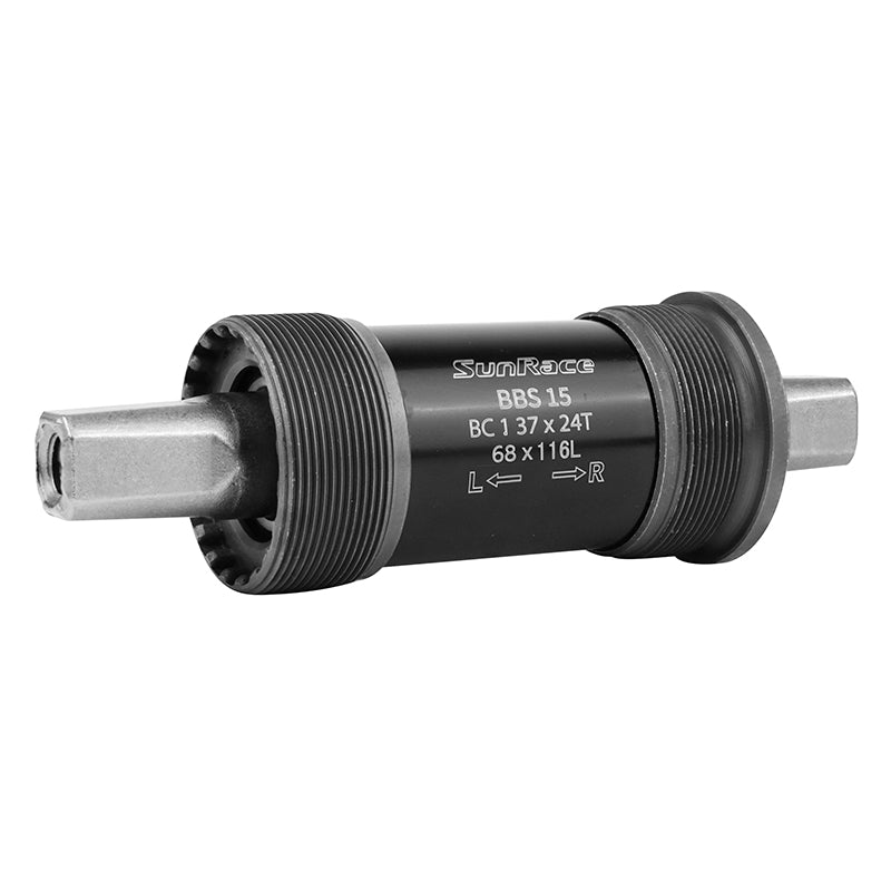Boîtier Pédalier Sunrace Carré Bbs 116 mm (Boite De 68) Cuvettes Acier Filetage Anglais - Bsc - 1,37X24
